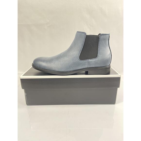 Madden Boots Mens Size 10 Blue Suede M-MAXXIN Chelsea Ankle Dress New Box